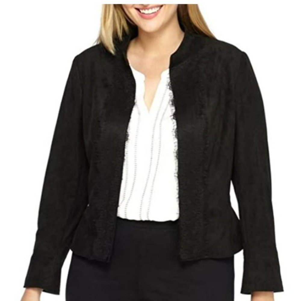 The Limited Women's Faux Suede Lace Trim Jacket - Size Small - NWOT